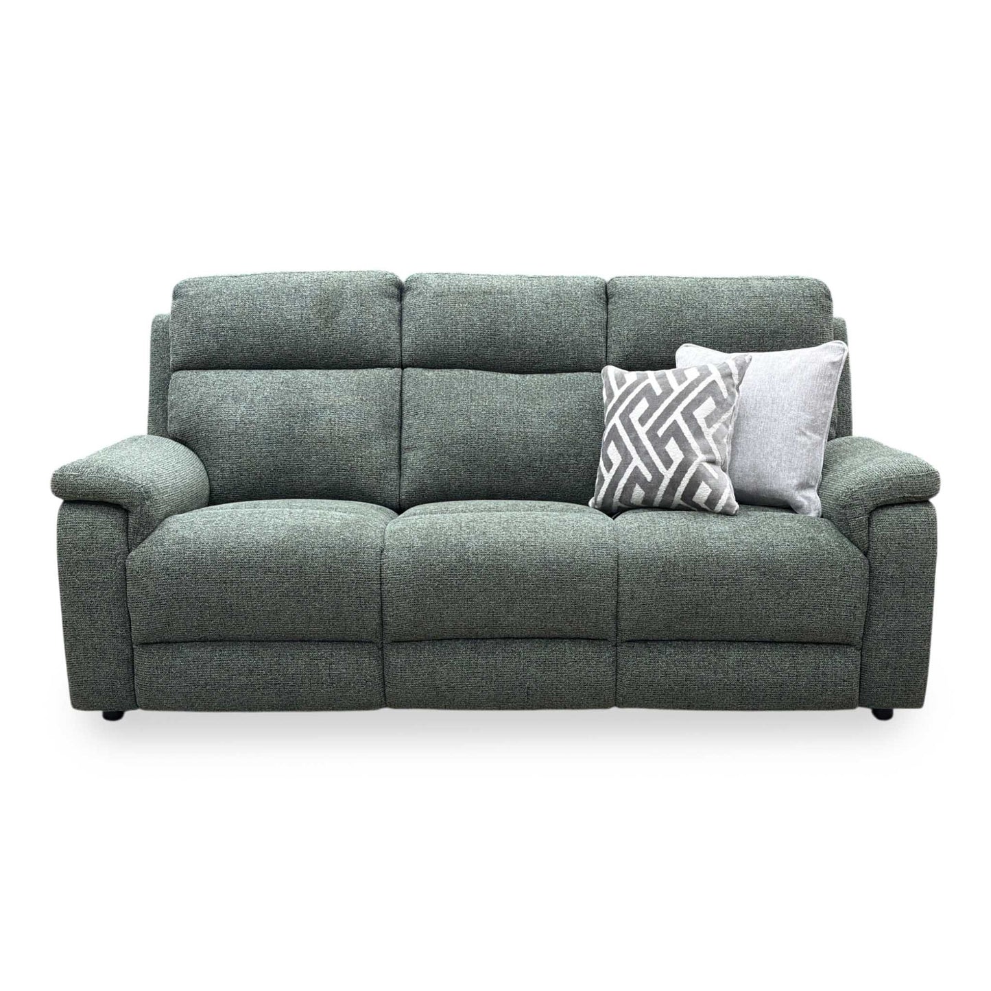 ‘Raven' Milan Green 61350 Fabric 3 Seater Sofa