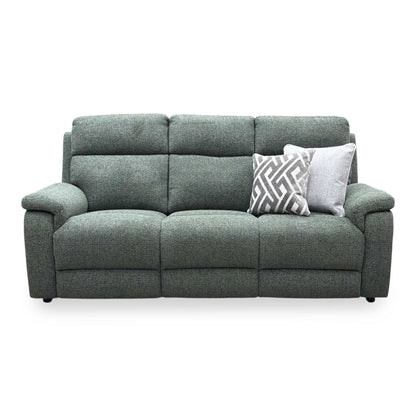 ‘Raven' Milan Green 61350 Fabric 3 Seater Sofa