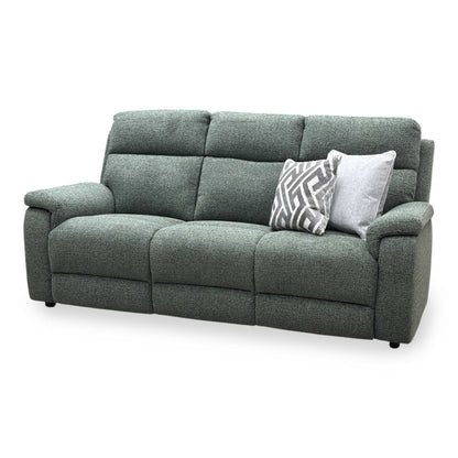 ‘Raven' Milan Green 61350 Fabric 3 Seater Sofa