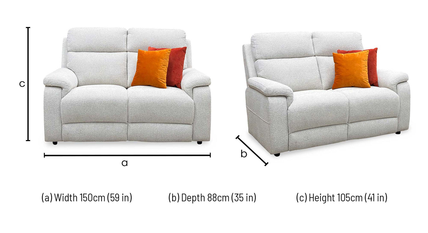 ‘Raven’ Milan Natural 61100 Fabric 2 Seater Sofa