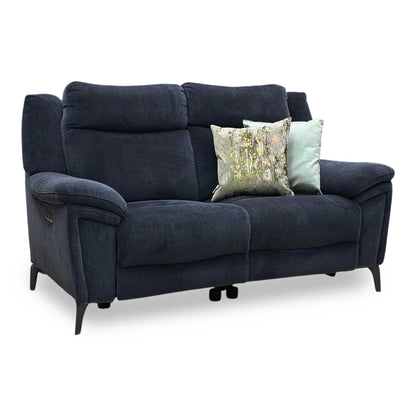‘Panache' Manhattan Indigo 58009 Fabric 2 Seater Power Recliner Sofa