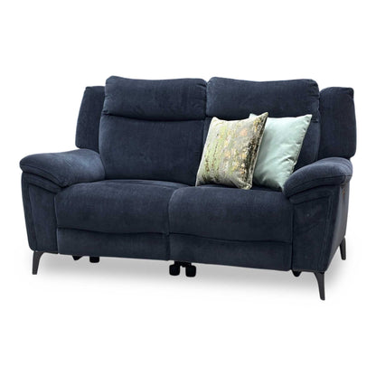 ‘Panache' Manhattan Indigo 58009 Fabric 2 Seater Power Recliner Sofa