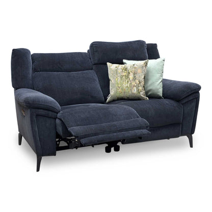 ‘Panache' Manhattan Indigo 58009 Fabric 2 Seater Power Recliner Sofa
