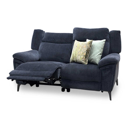 ‘Panache' Manhattan Indigo 58009 Fabric 2 Seater Power Recliner Sofa