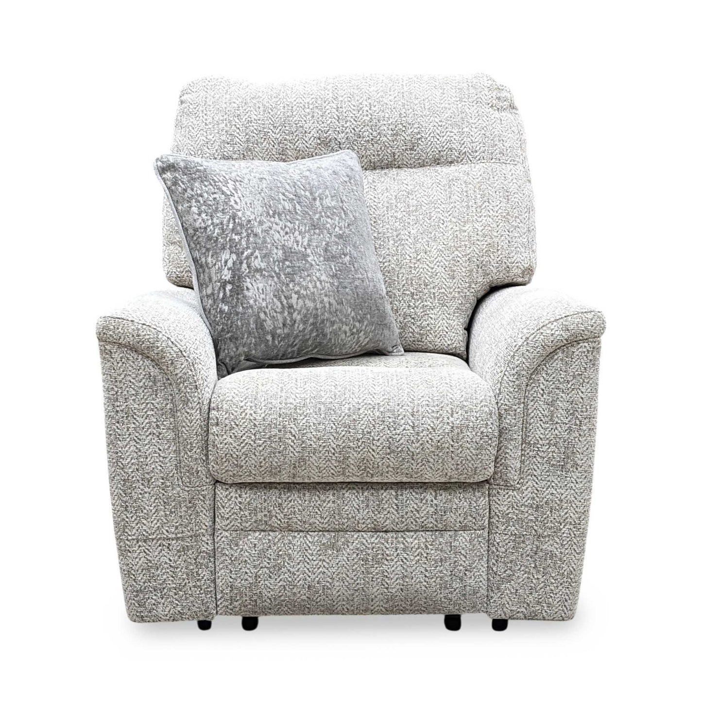 Parker Knoll ‘Hudson 23’ Ida Stone 006035-0055 Fabric Power Recliner Chair with Power Headrest and Power Lumbar