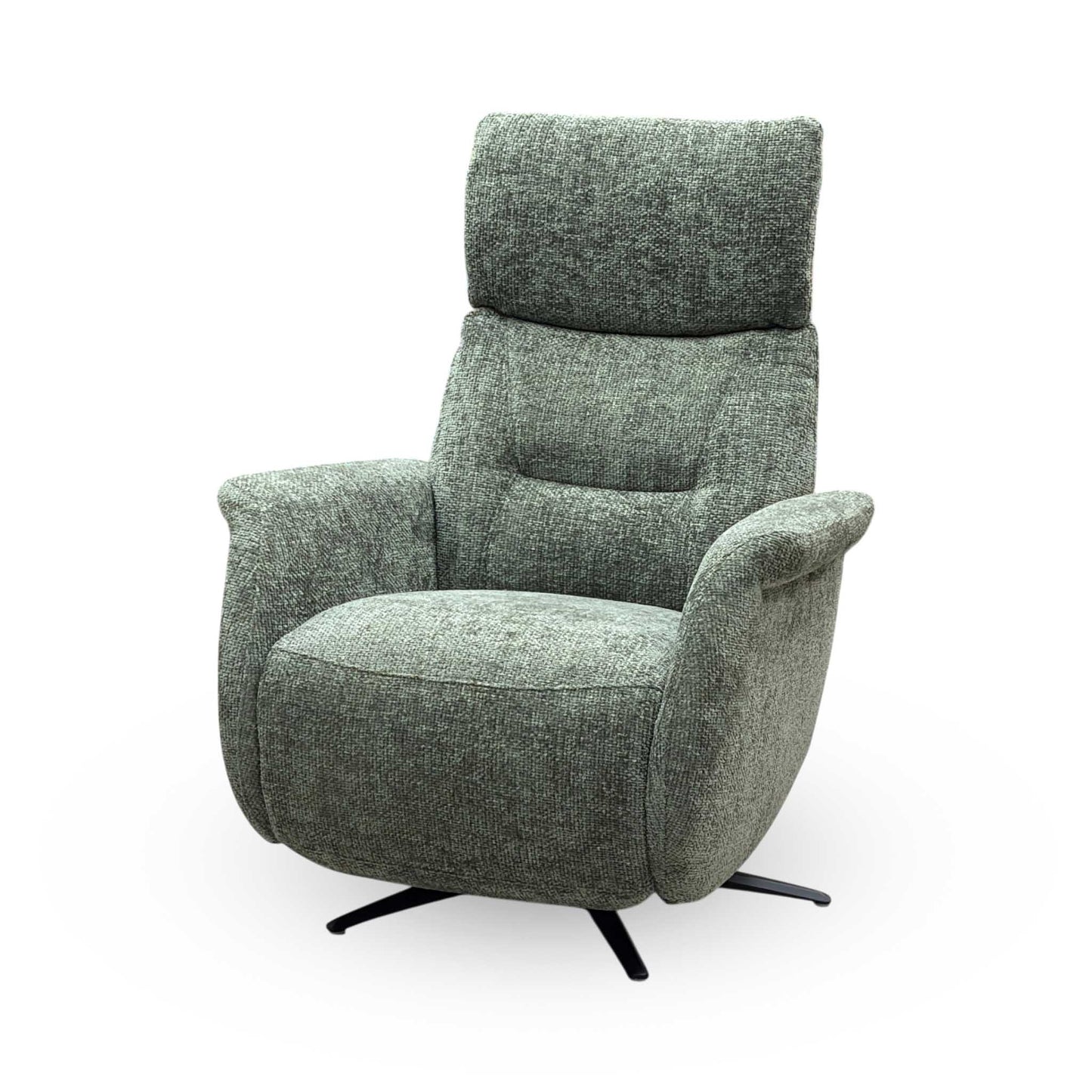 Designer Chair Collection ‘Dussledorf’ Fab-Coe-R801 Olive Green Fabric Power Recliner Swivel Chair