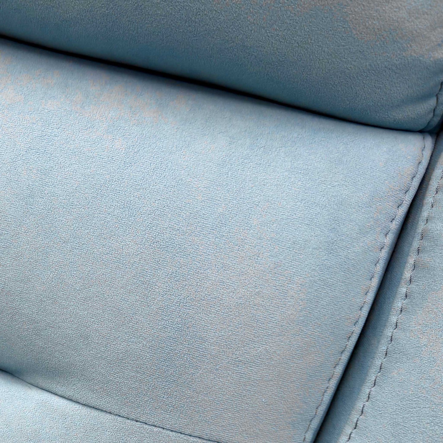 'Cinemax' Vv-0312 Velvet Blu Fabric 2 Seater Power Recliner Sofa with Power Headrests