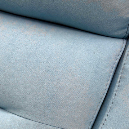 'Cinemax' Vv-0312 Velvet Blu Fabric 2 Seater Power Recliner Sofa with Power Headrests