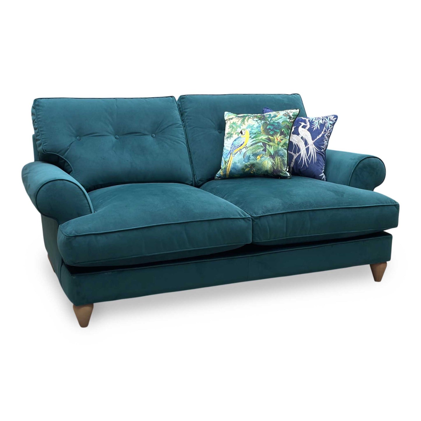 The Lounge Co. ‘Bronwyn’ Eve259 Evening Teal Fabric 2.5 Seater Classic Back Sofa