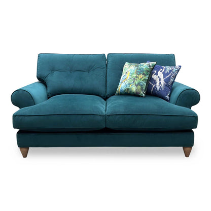 The Lounge Co. ‘Bronwyn’ Eve259 Evening Teal Fabric 2.5 Seater Classic Back Sofa