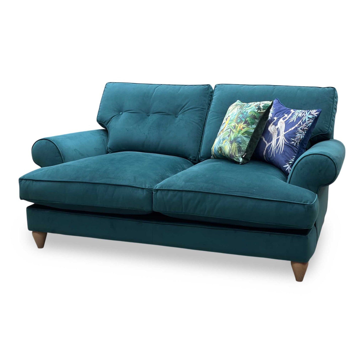 The Lounge Co. ‘Bronwyn’ Eve259 Evening Teal Fabric 2.5 Seater Classic Back Sofa