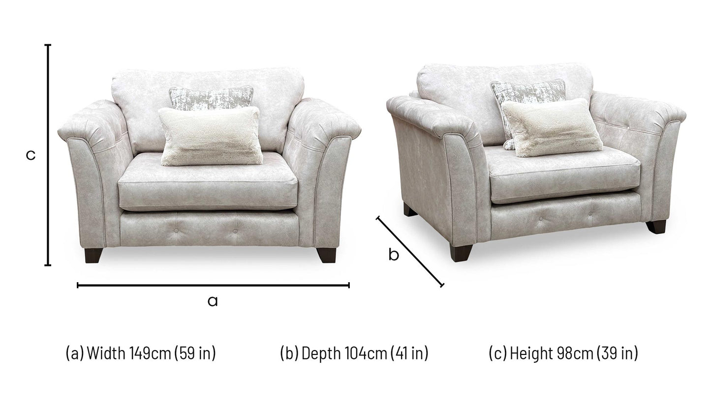 ‘Aura’ Kenzo Cream Dw Ft Fabric Love Chair