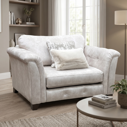 ‘Aura’ Kenzo Cream Dw Ft Fabric Love Chair