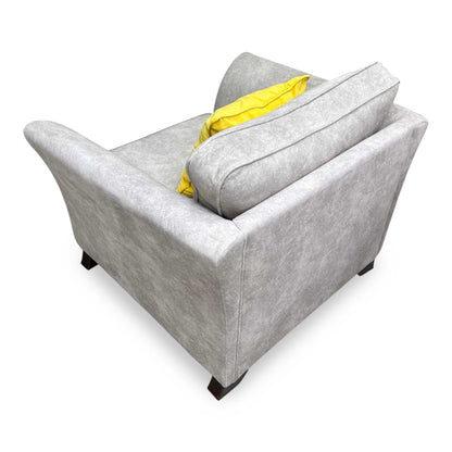 ‘Amora’ Dapple Cream Chrome Insert Fabric 3 Seater Sofa + Chair + Chair