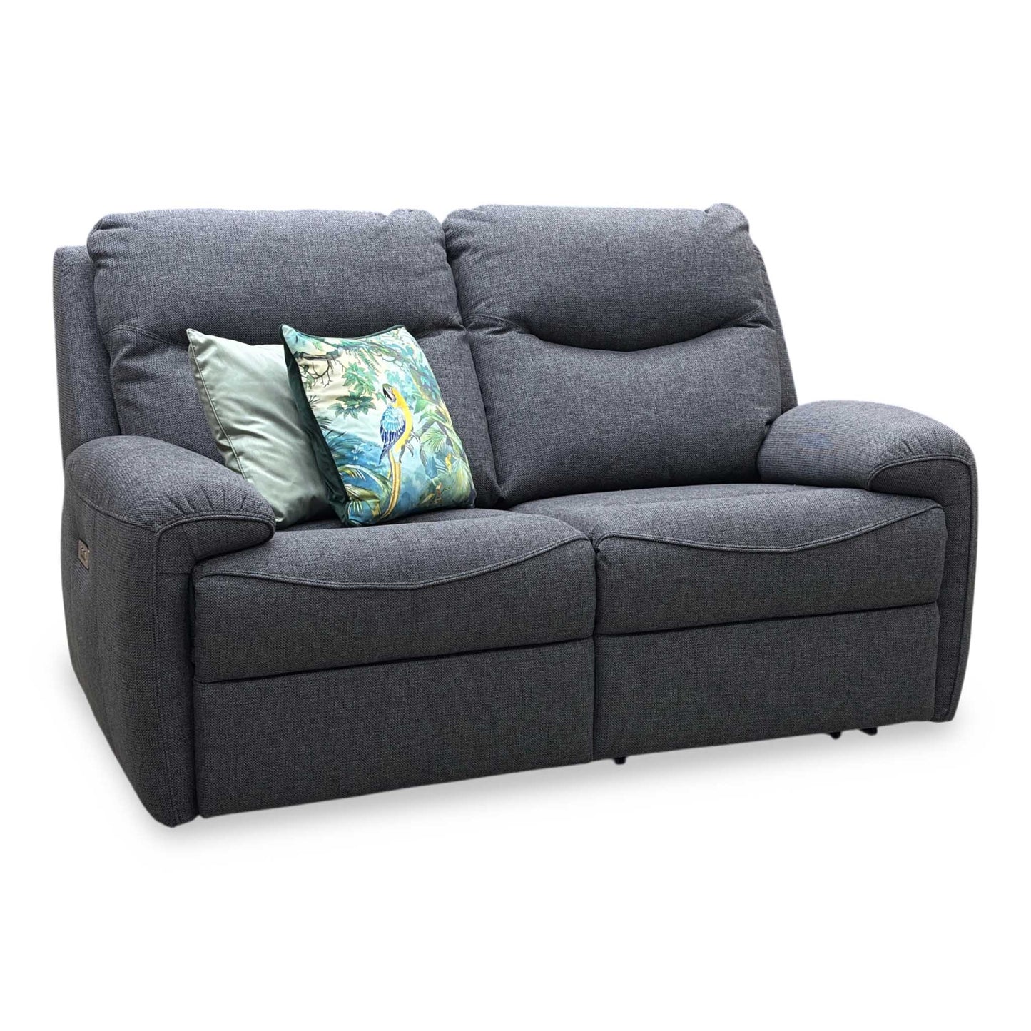 G Plan ‘Amesbury’ A943 Roche Slate Grey Fabric 2 Seater Power Recliner Sofa