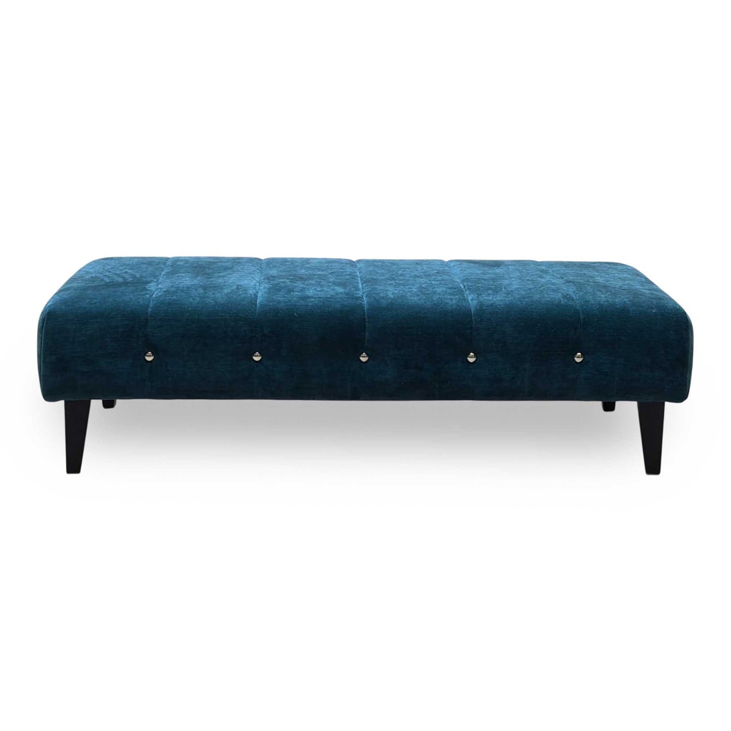 ‘Sumptuous’ Teal Fabric Large Footstool