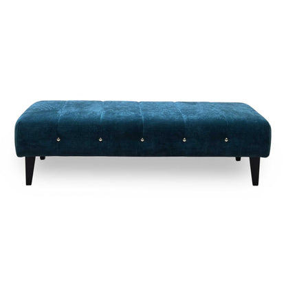 ‘Sumptuous’ Teal Fabric Large Footstool
