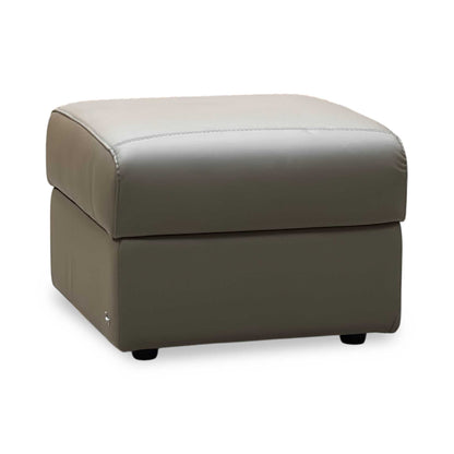 Nicoletti ‘Yari’ Torello Taupe Leather Storage Footstool