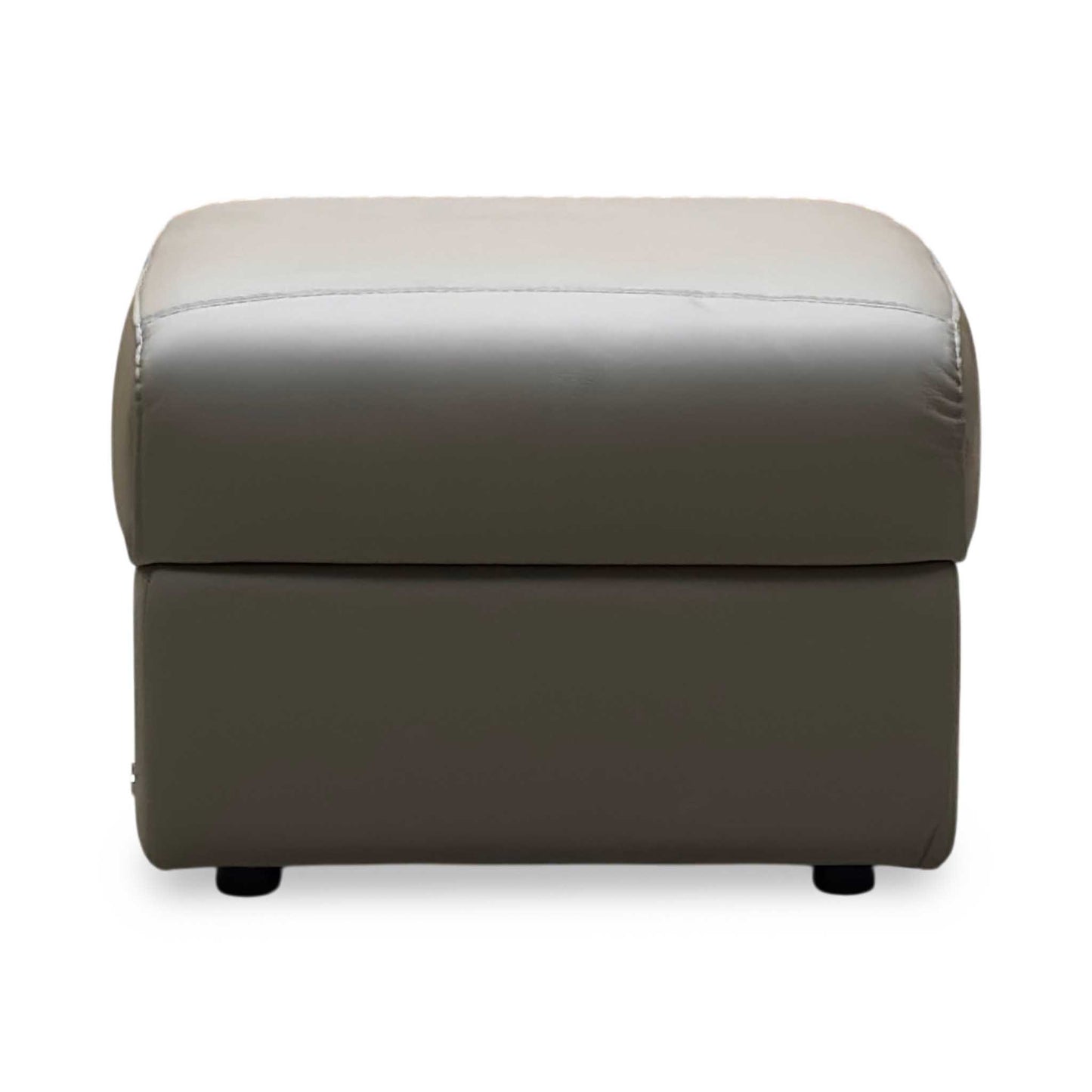 Nicoletti ‘Yari’ Torello Taupe Leather Storage Footstool