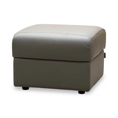 Nicoletti ‘Yari’ Torello Taupe Leather Storage Footstool