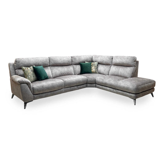 ‘Contempo’ Bfa-Bnn-R29 Mink Fabric 3 Seater Chaise End Sofa