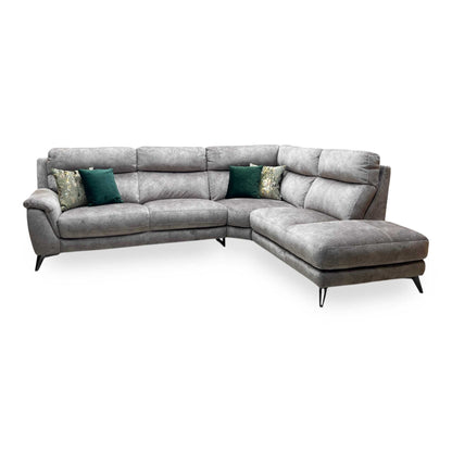 ‘Contempo’ Bfa-Bnn-R29 Mink Fabric 3 Seater Chaise End Sofa