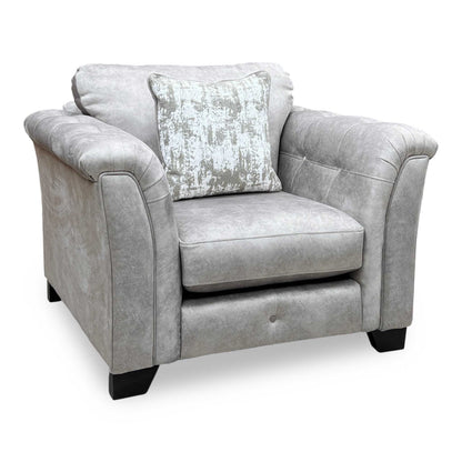 ‘Aura’ Kenzo Oatmeal Dw Ft Fabric Armchair