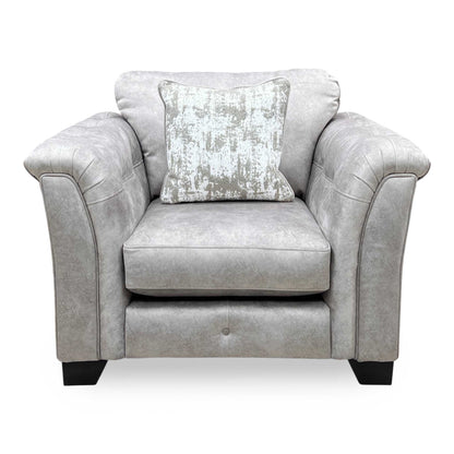 ‘Aura’ Kenzo Oatmeal Dw Ft Fabric Armchair