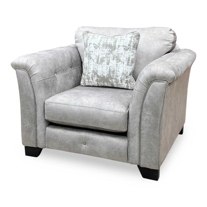 ‘Aura’ Kenzo Oatmeal Dw Ft Fabric Armchair