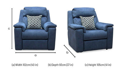 G Plan ‘Thornbury’ A125 Stingray Indigo Fabric Chair