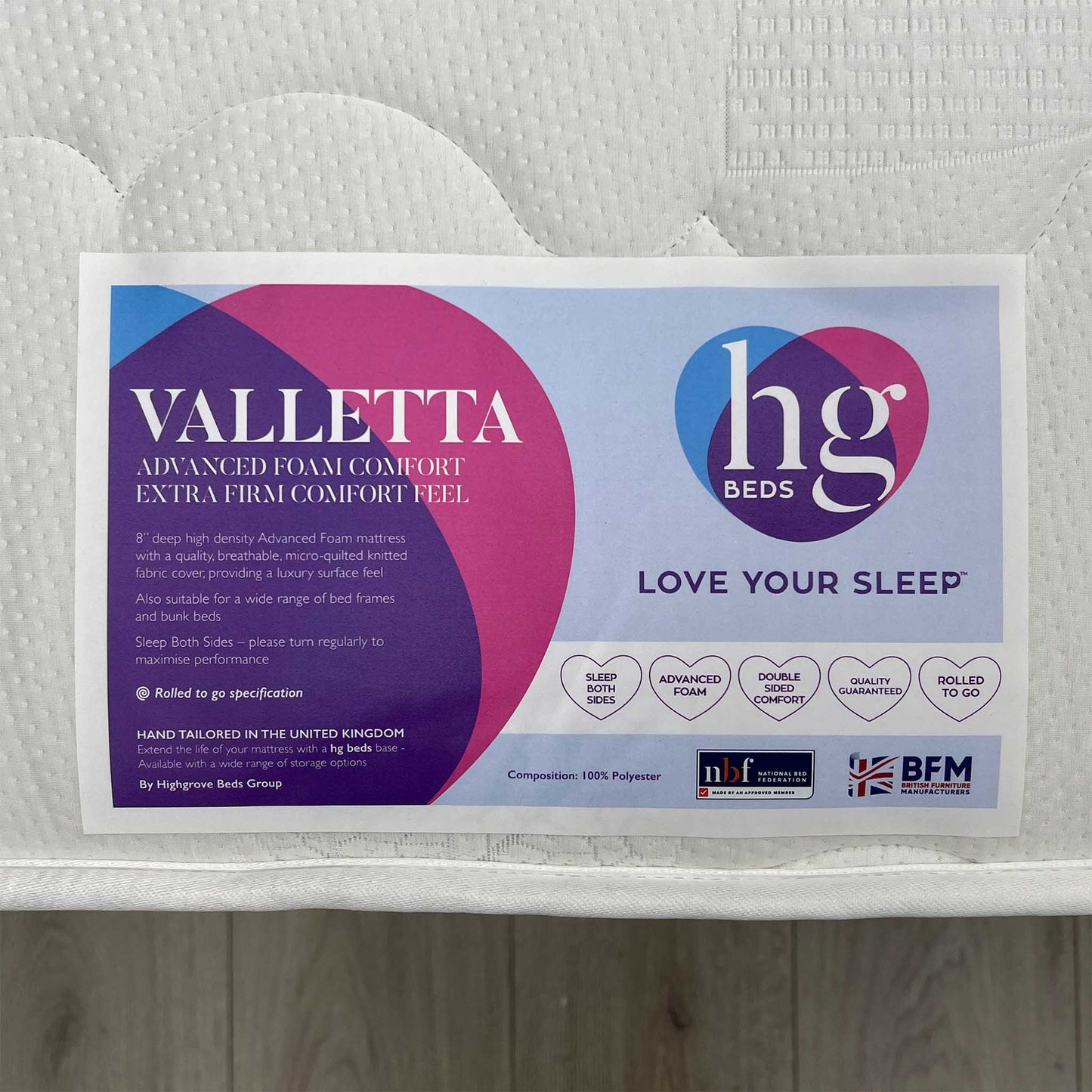 ‘Dalby’ Advanced Foam Extra Firm Comfort Roll Up Mattress - Double