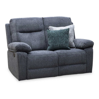 'Fenway' Charcoal Grey Woven Fabric Manual Recliner 2 Seater Sofa