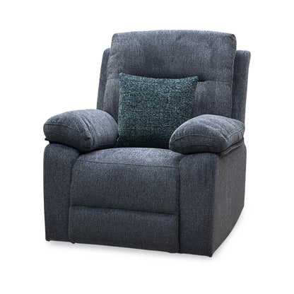 'Fenway' Charcoal Grey Woven Fabric Manual Recliner Armchair