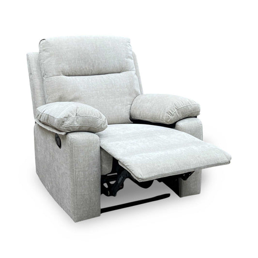 'Fenway' Beige Woven Fabric Manual Recliner Armchair