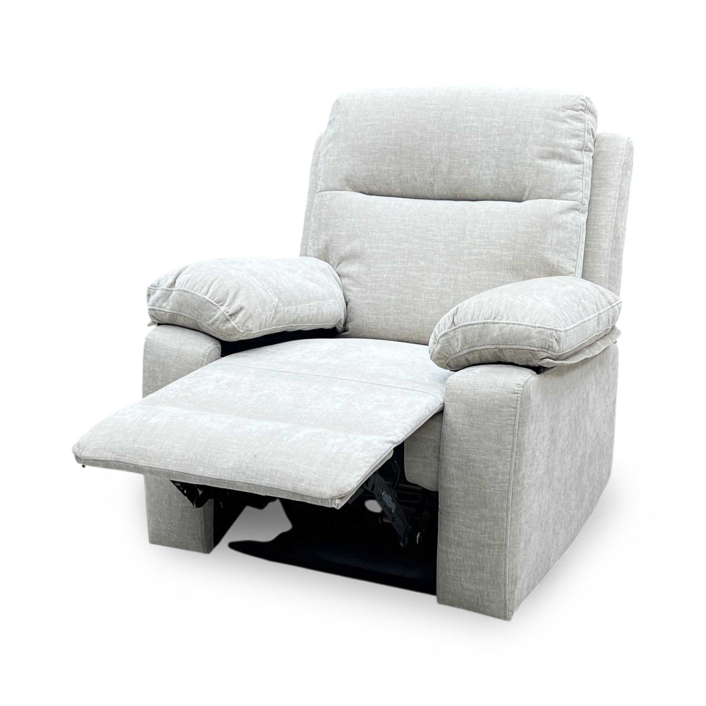 'Fenway' Beige Woven Fabric Manual Recliner Armchair