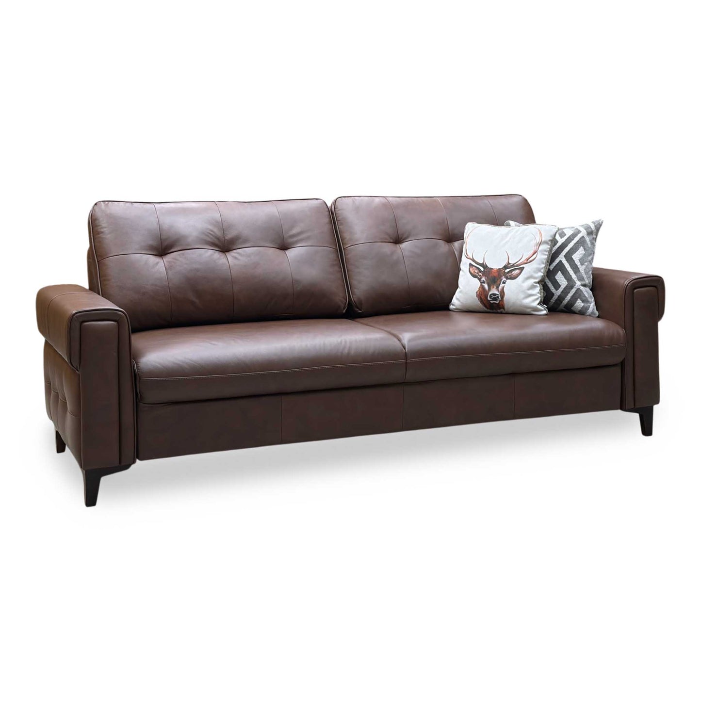 ‘Zoom’ Roast Lx-6414 Leather 3 Seater Sofa Bed