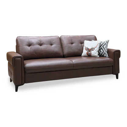 ‘Zoom’ Roast Lx-6414 Leather 3 Seater Sofa Bed