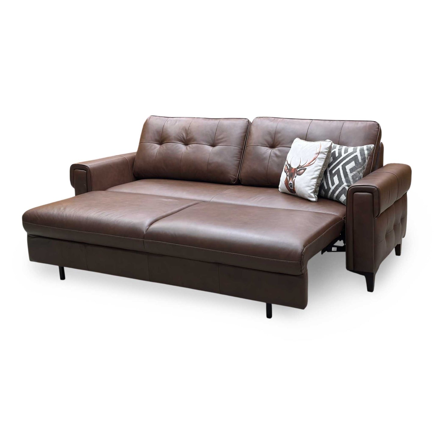 ‘Zoom’ Roast Lx-6414 Leather 3 Seater Sofa Bed