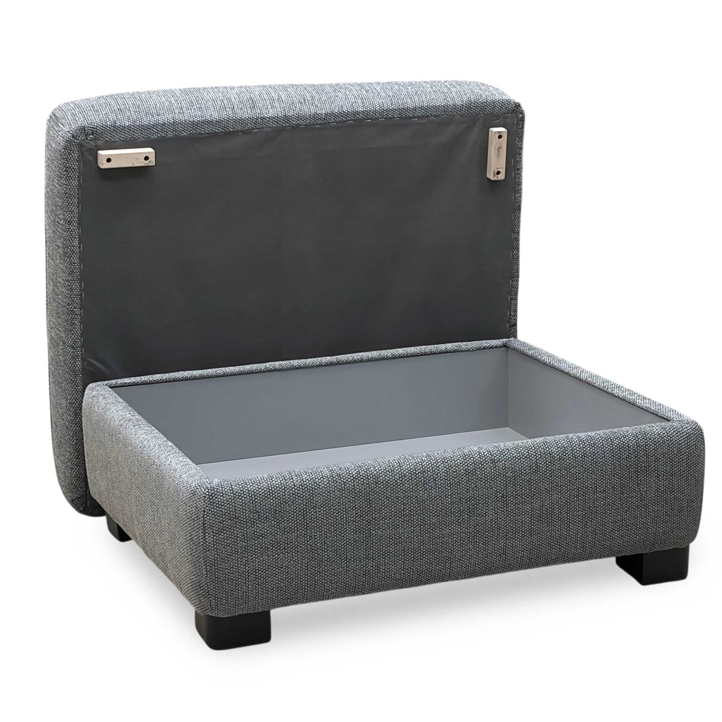 ‘Elora’ Kento 301 Warm Grey Dbf Fabric Large Storage Footstool