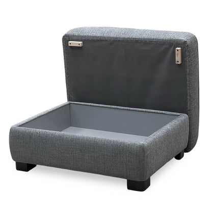 ‘Elora’ Kento 301 Warm Grey Dbf Fabric Large Storage Footstool