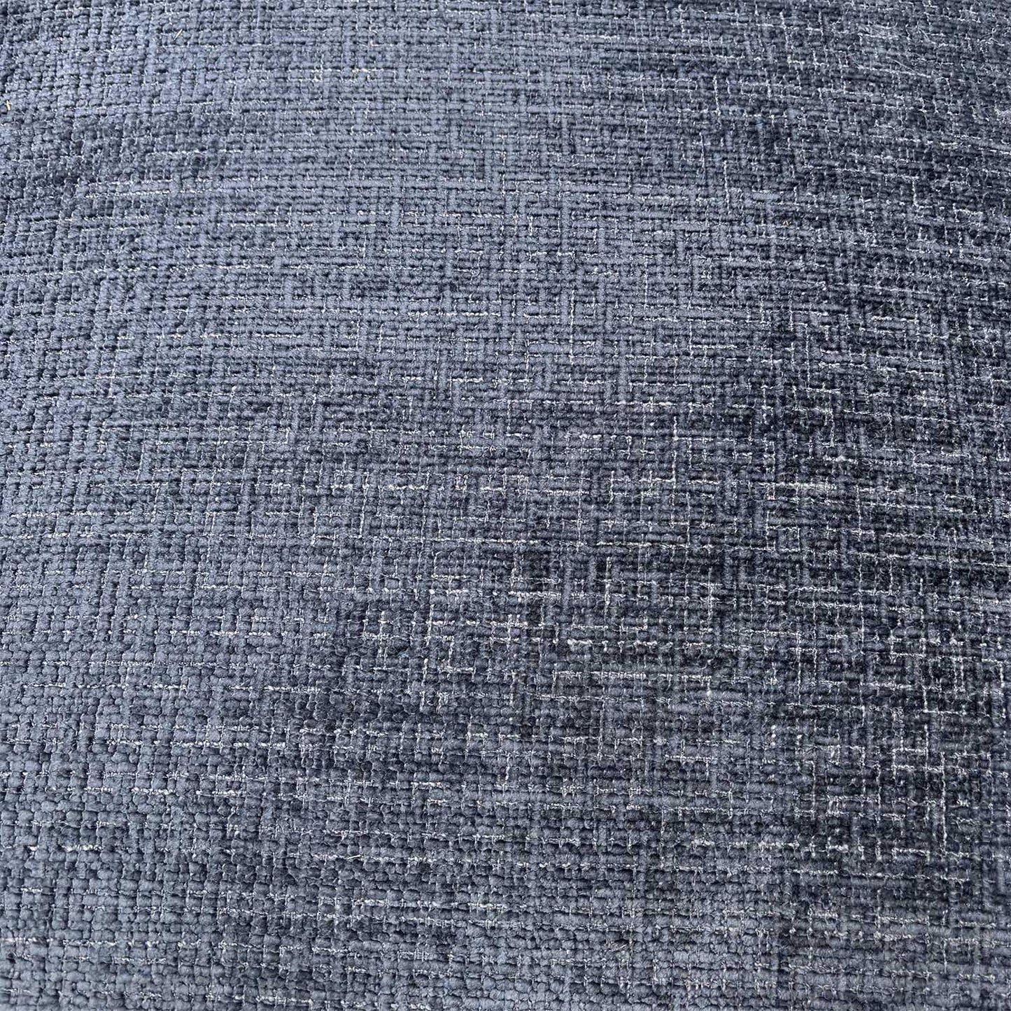 ‘Allure’ Coco Indigo Woven Fabric Formal Back 3 Seater Sofa + Small Storage Footstool