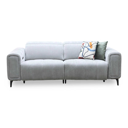 ‘Elphaba’ Manhattan Stone 58004 Fabric 3 Seater Power Recliner Sofa with Storage Arms