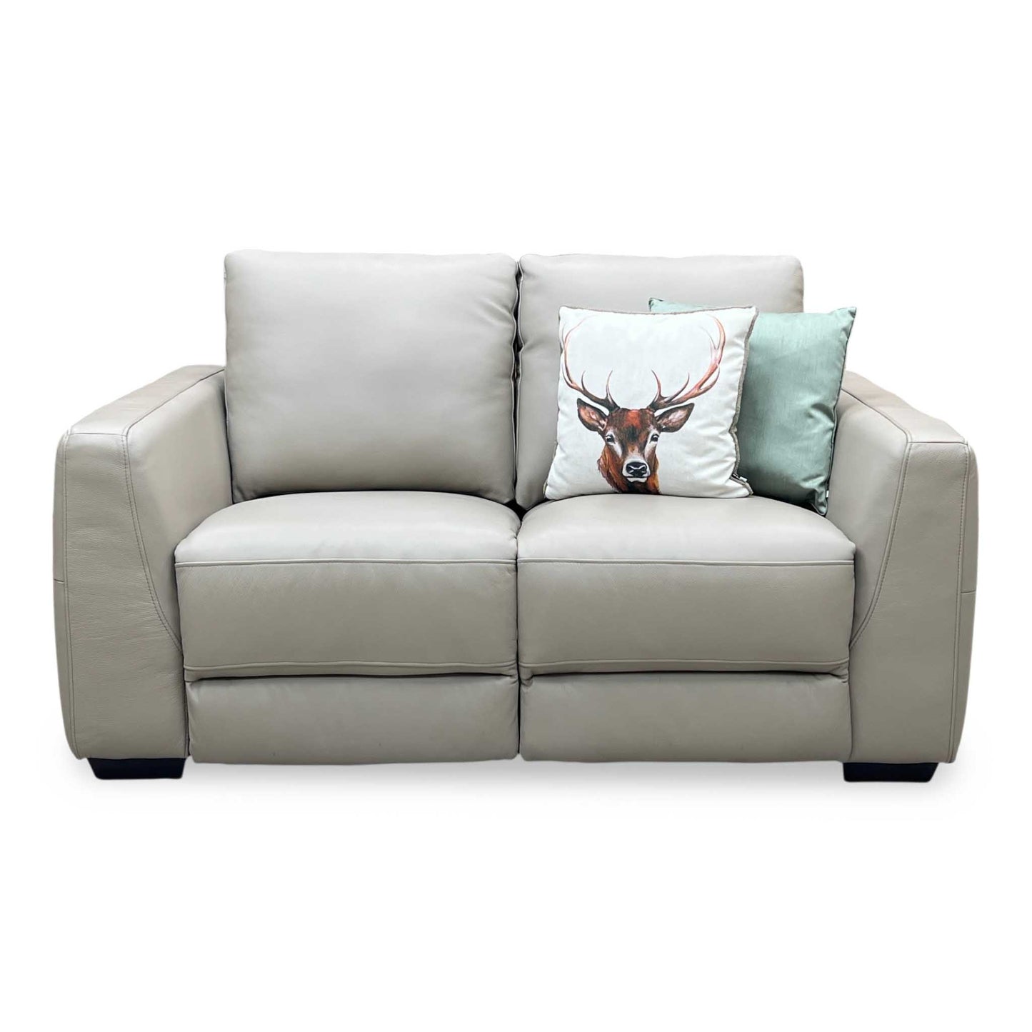 ‘Dinky’ Oyster Cat-40_08 Leather 2 Seater Power Recliner Sofa