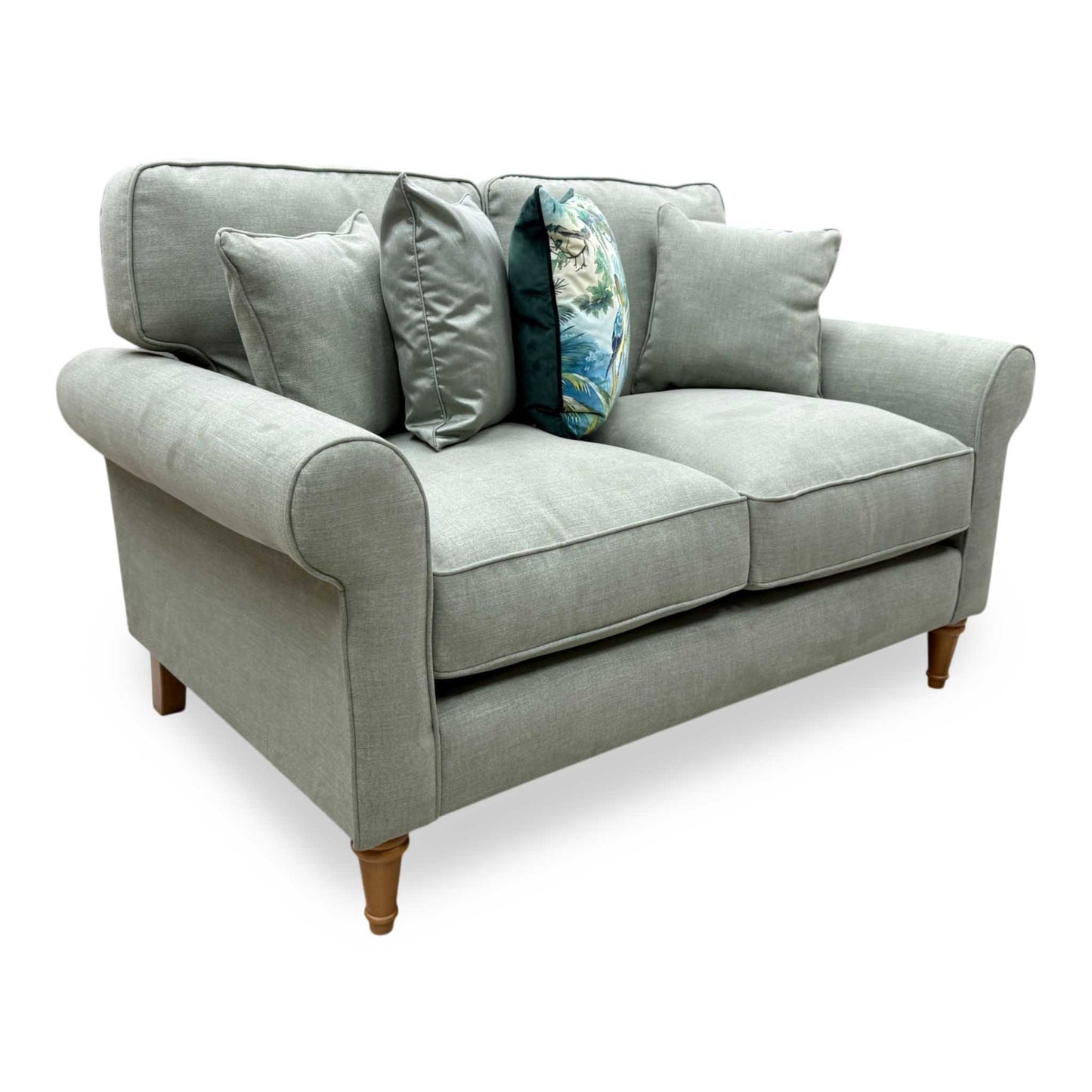 'William' Cosmo Olive Green Fabric 2 Seater Sofa