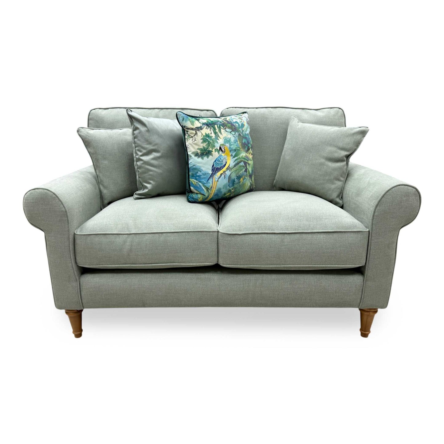 'William' Cosmo Olive Green Fabric 2 Seater Sofa