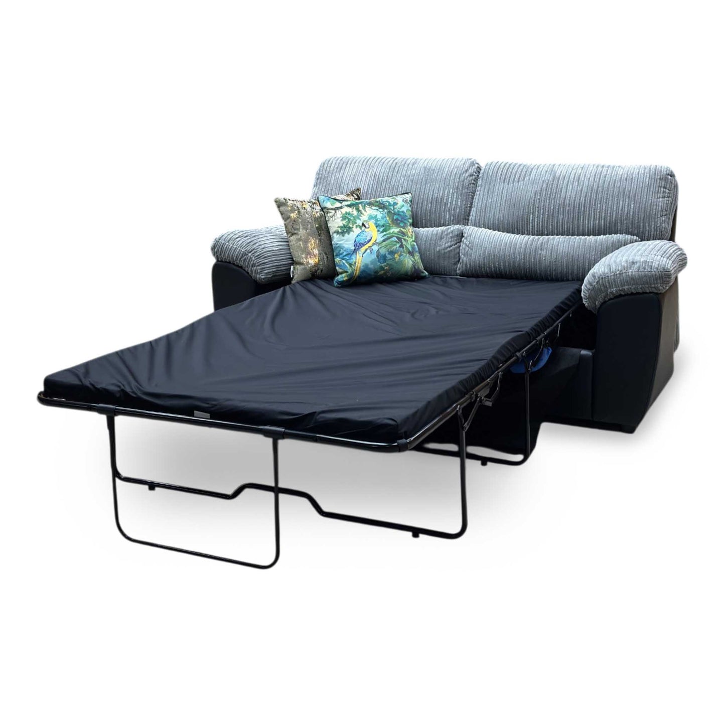 ‘Sienna’ Grey Jumbo Cord 2 Seater Sofa Bed