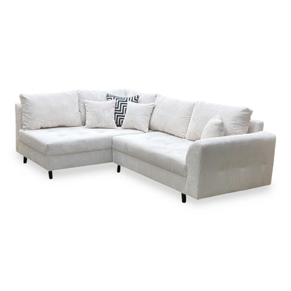 ‘Rune’ Grey Cord Left Hand Corner Chaise
