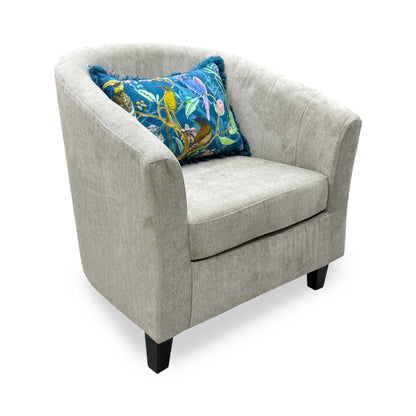 'Regal' Natural Fabric Tub Chair