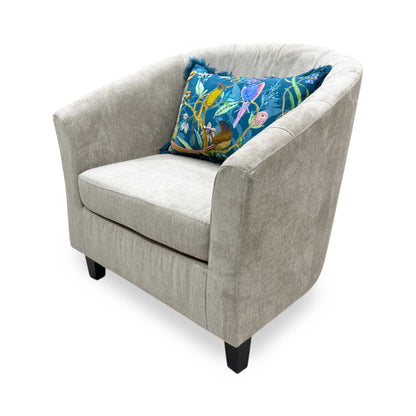 'Regal' Natural Fabric Tub Chair