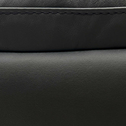 ‘Prenton’ Black Leather 3 Seater Sofa + Armchair Set
